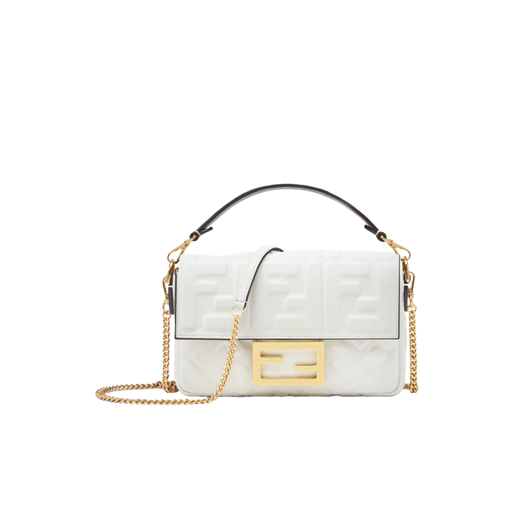 Fendi Baguette Chain Mini - Off White