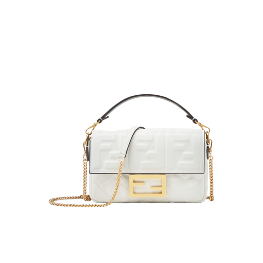 Fendi Baguette Chain Mini - Off White