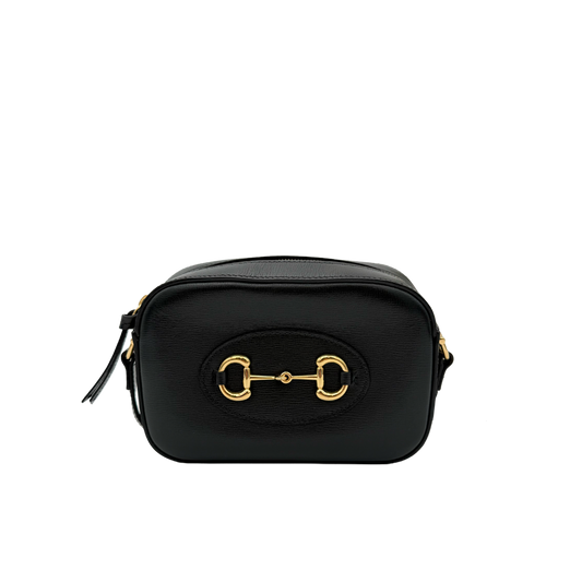 Borsa per fotocamera Gucci Horsebit 1955 - Nera