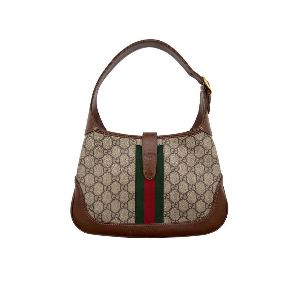 Sac hobo Gucci Jackie moyen monogramme - Beige