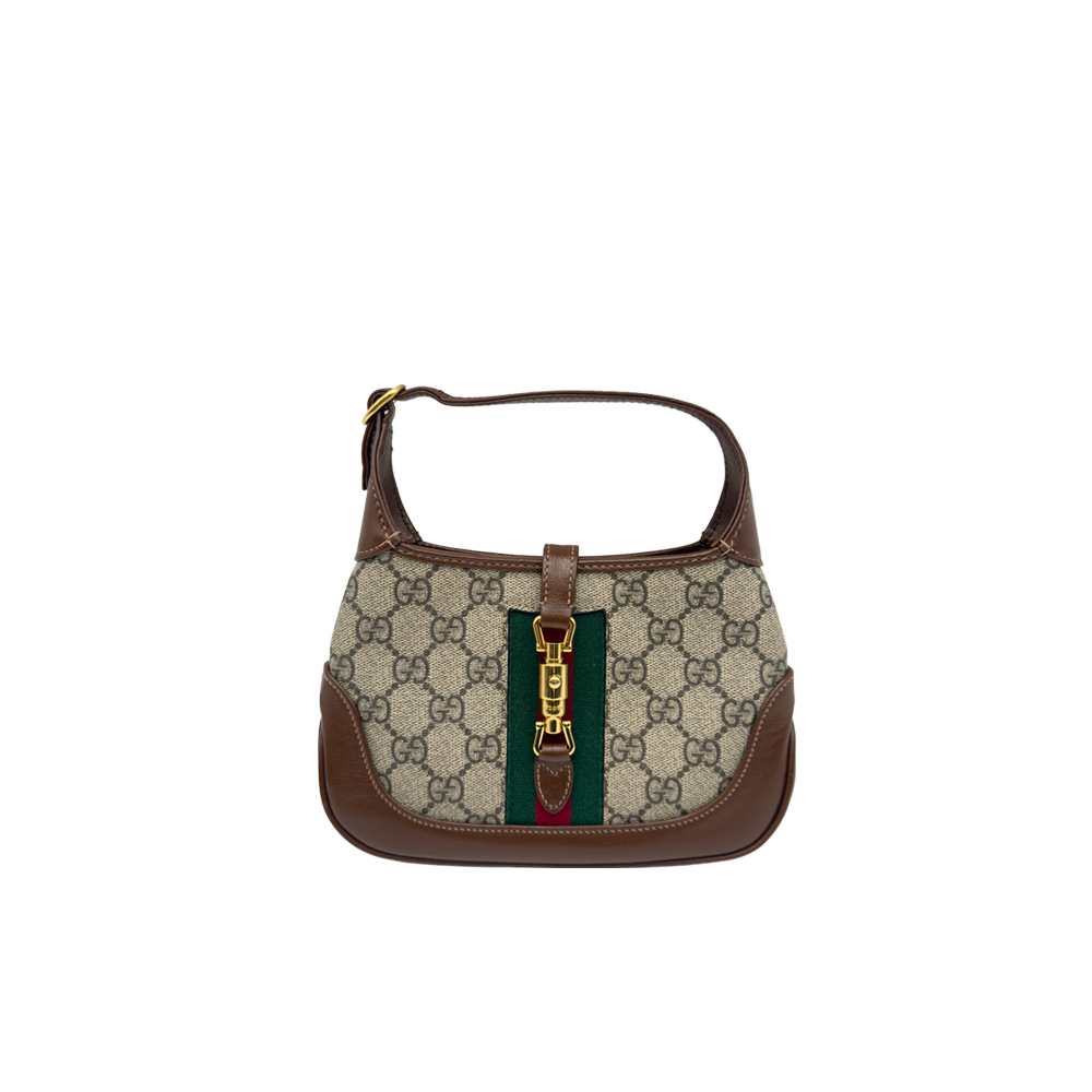 Sac hobo Gucci Jackie moyen monogramme - Beige