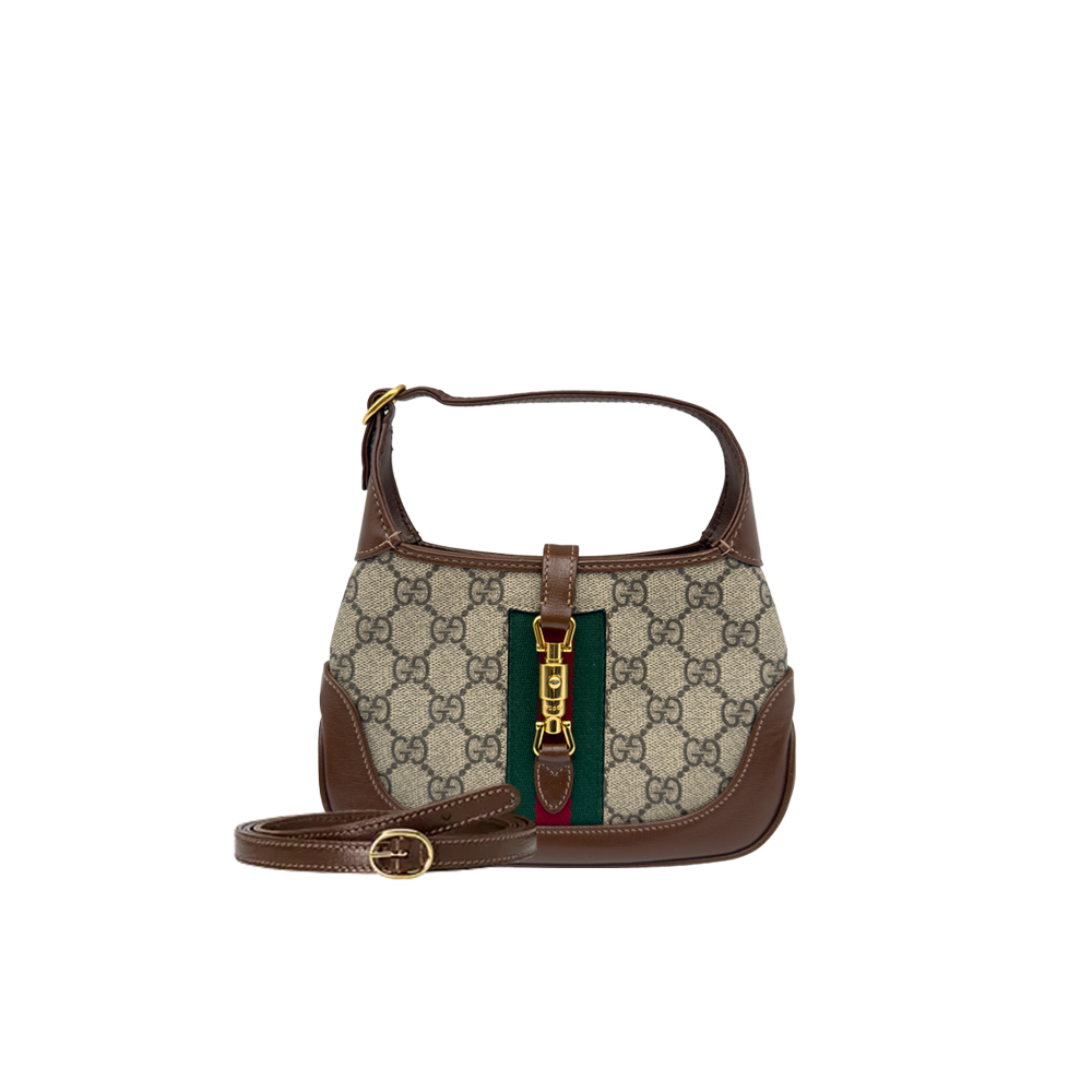 Sac hobo Gucci Jackie moyen monogramme - Beige