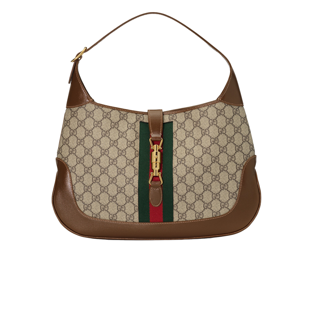 Sac hobo Gucci Jackie moyen monogramme - Beige