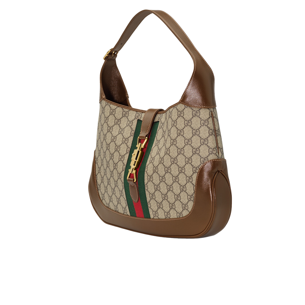 Sac hobo Gucci Jackie moyen monogramme - Beige