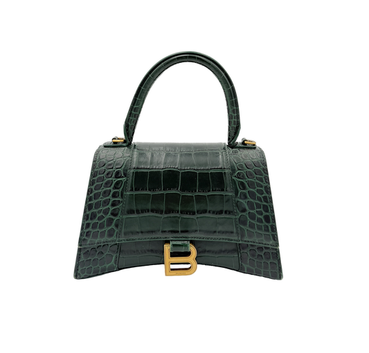 Balenciaga Hourglass - Green Croc