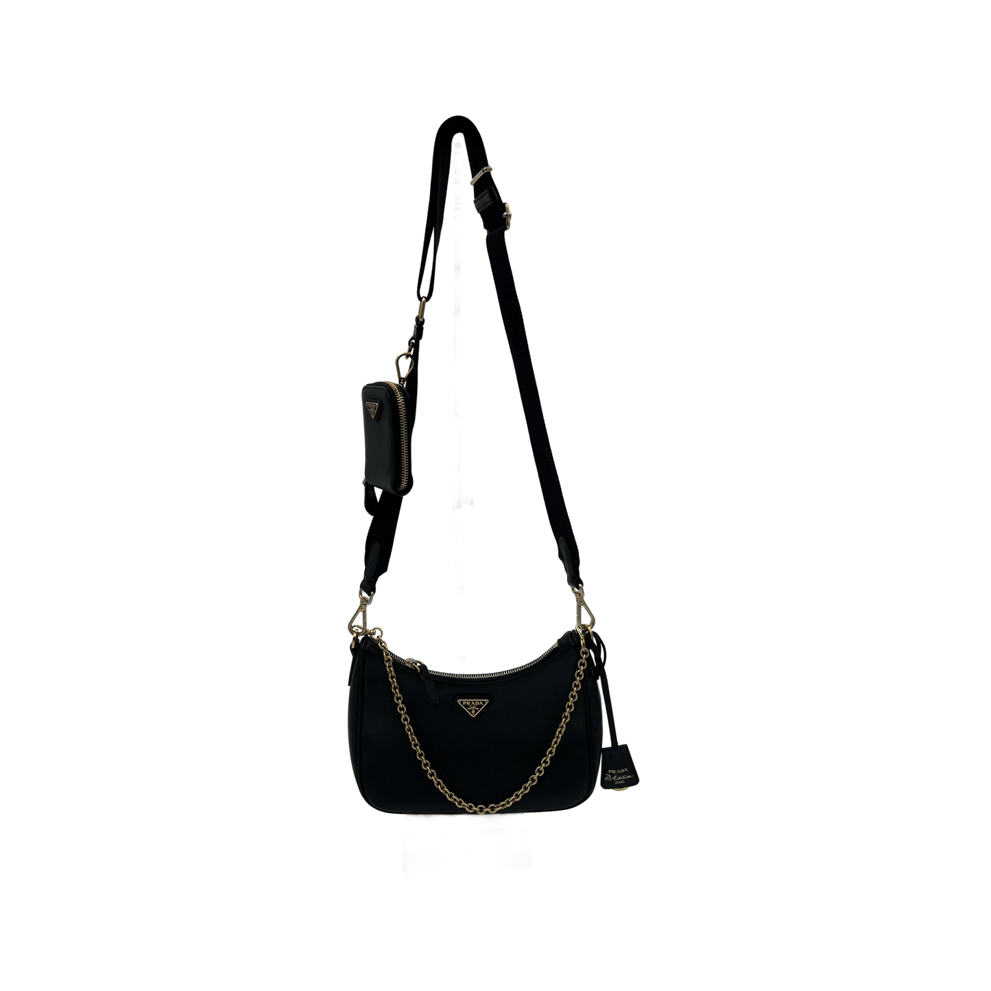 Catena in pelle Prada - Nero