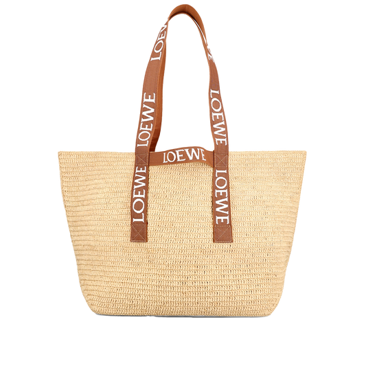 Loewe Raffia Fold Shopper - Natural