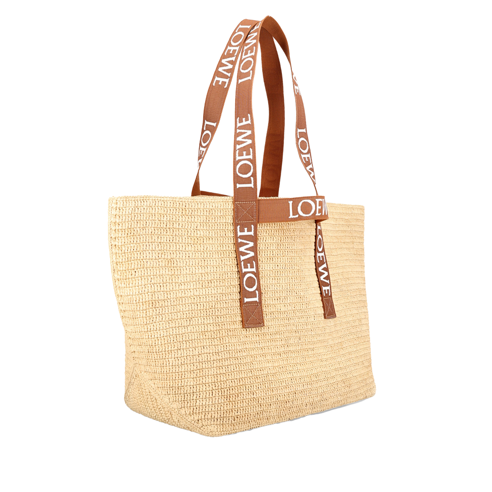 Loewe Raffia Fold Shopper - Natural