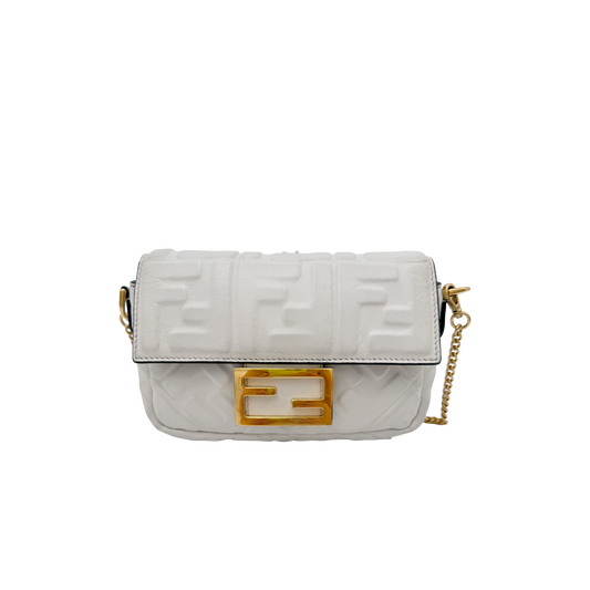 Fendi Baguette Chain Mini - Off White
