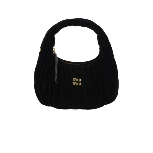 Miu Miu Small Wander - Black Velvet