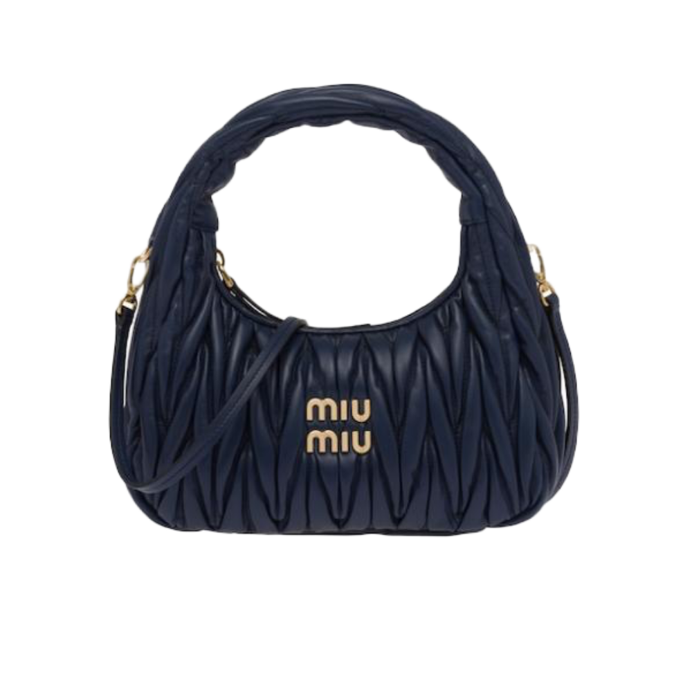 Miu Miu Small Wander - Blu navy