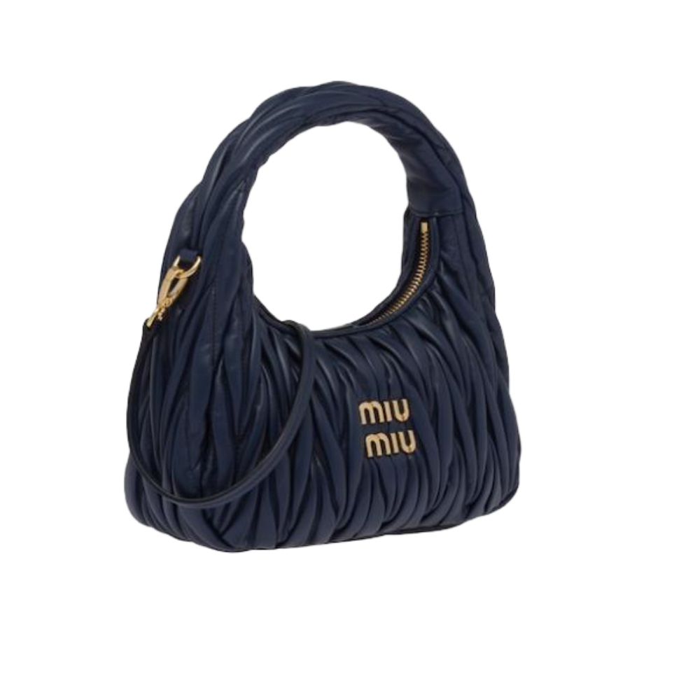 Miu Miu Small Wander - Blu navy
