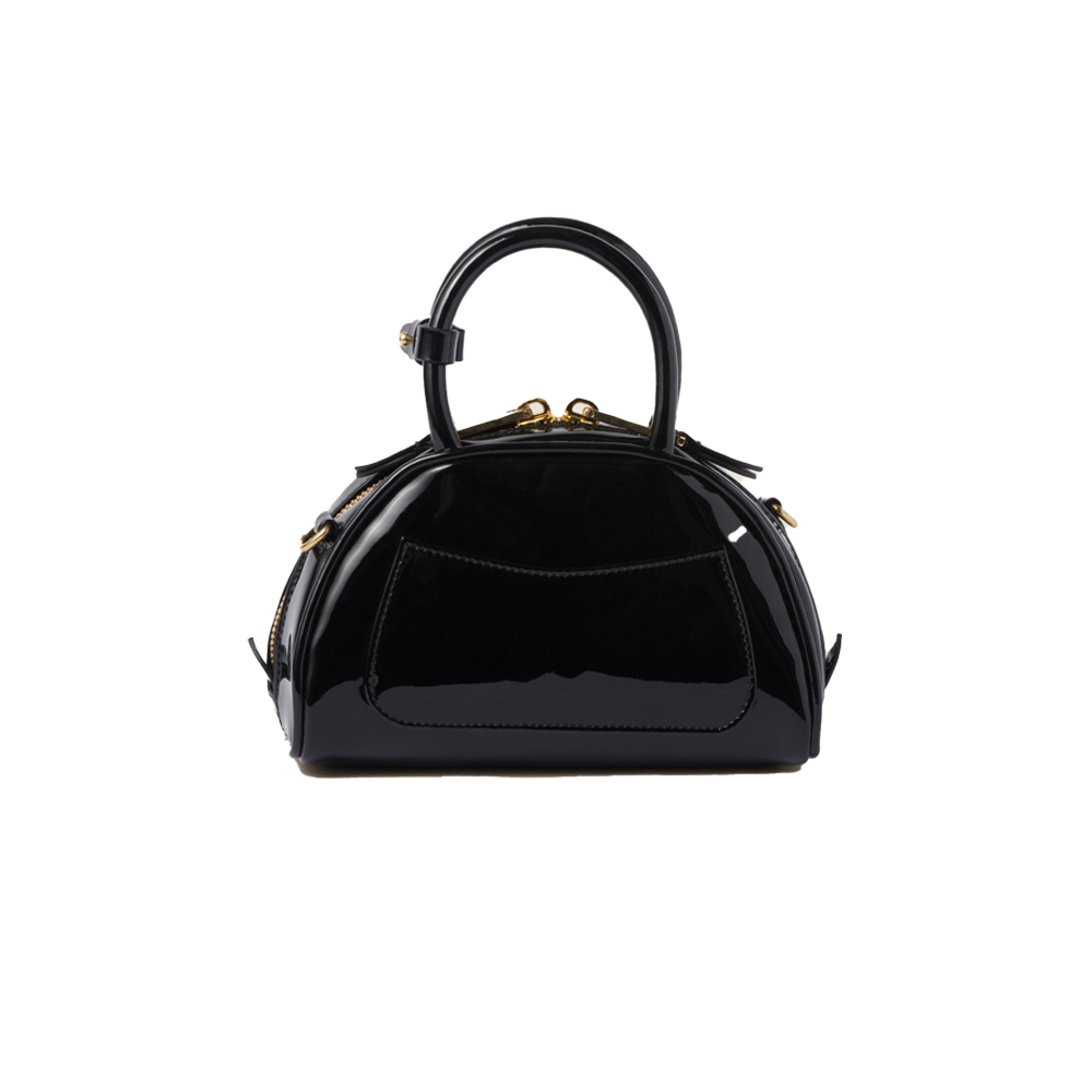 Miu Miu Top-Handle Glossy Bag - Black