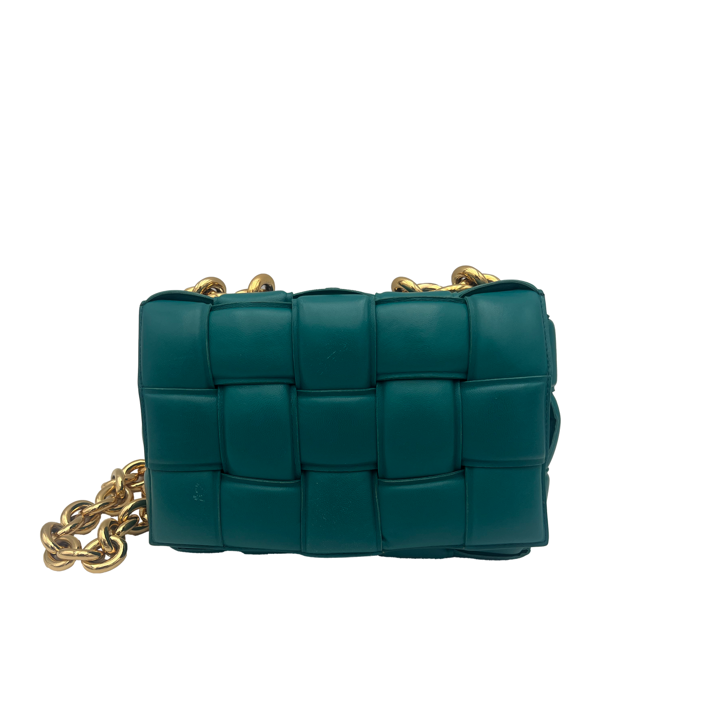Bottega Veneta Padded Cassette Chain - Bluegreen