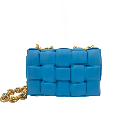 Bottega Veneta Padded Cassette Chain - Swimming Pool