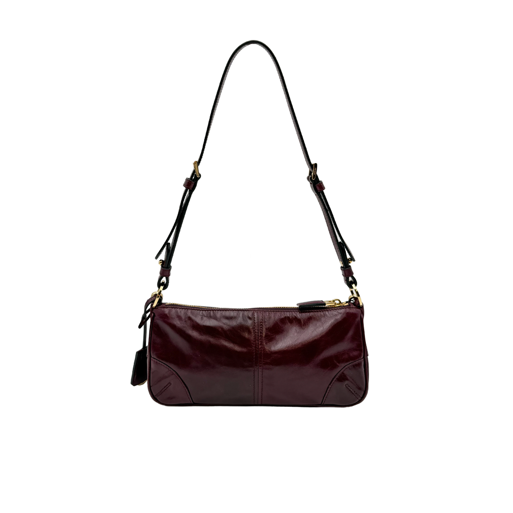 Prada Re-Edition 2002 Shoulder Bag Chain - bordeaux