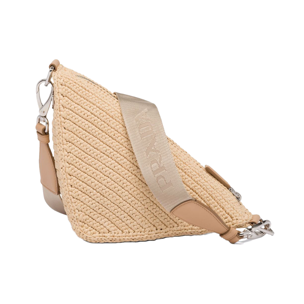 Prada Triangle Raphia Raphia - Naturel