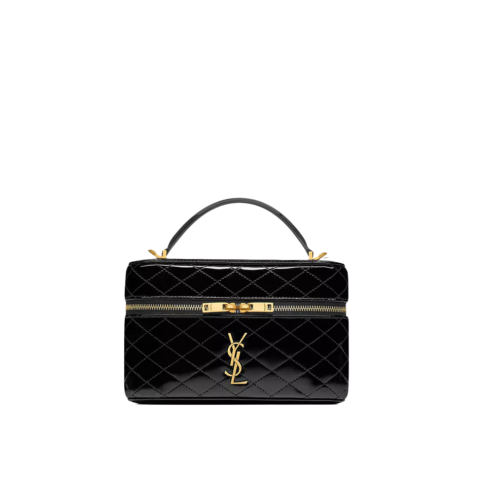 Saint Laurent Gaby Vanity Bag  Patent Leather - Black