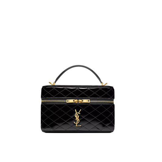 Saint Laurent Gaby Vanity Bag  Patent Leather - Black