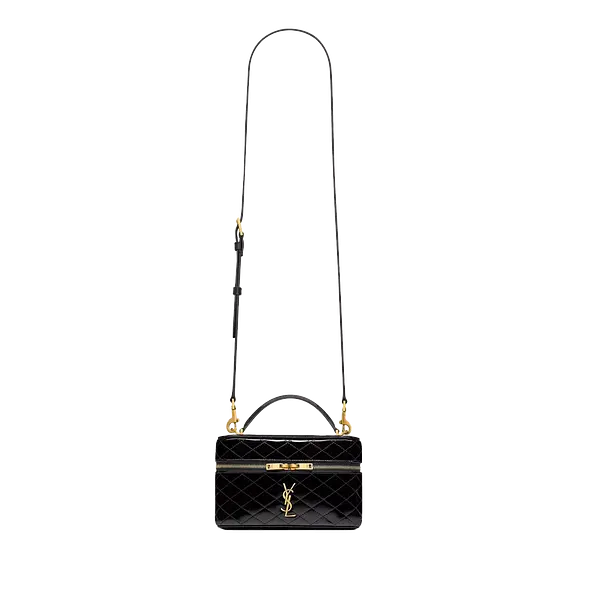 Saint Laurent Gaby Vanity Bag  Patent Leather - Black