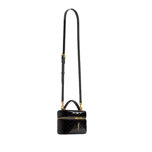 Saint Laurent Gaby Vanity Bag  Patent Leather - Black