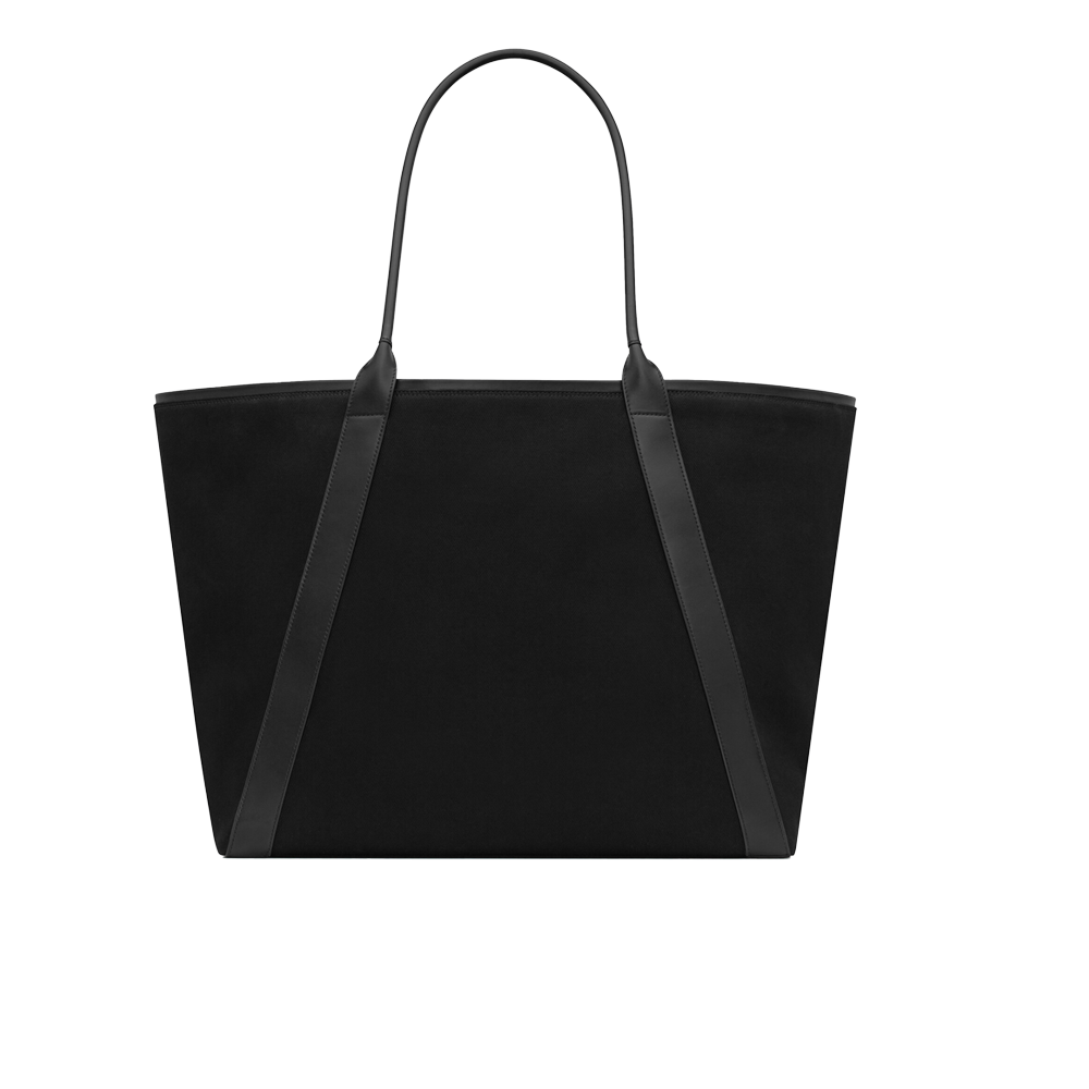 Saint Laurent Rive Gauche Canvas Shopper - Black